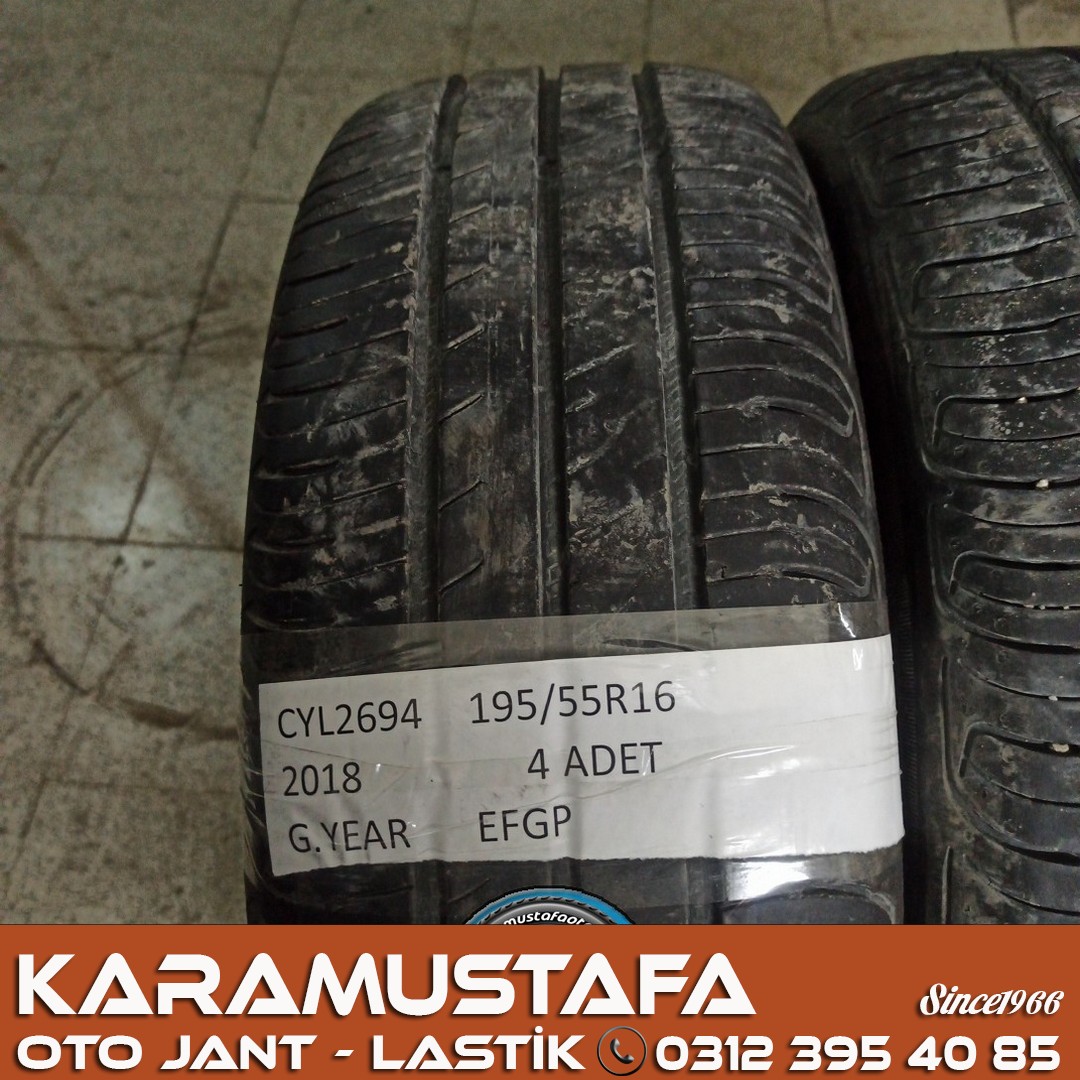 195 55 R 16 GOODYEAR EGP * 2018 * 4 ADET * CYL2694