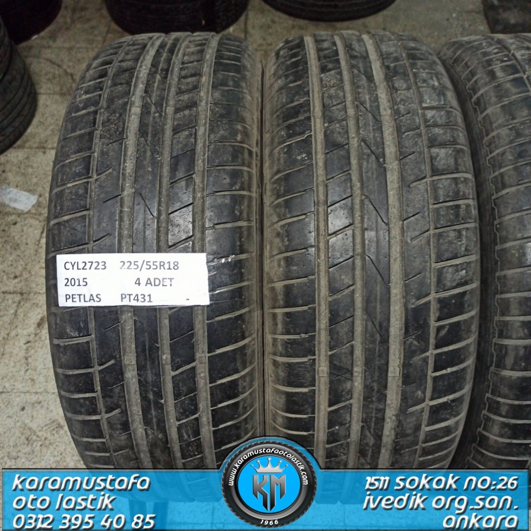 225 55 R 18 PETLAS PT431 * 2015 * 4 ADET * CYL2723