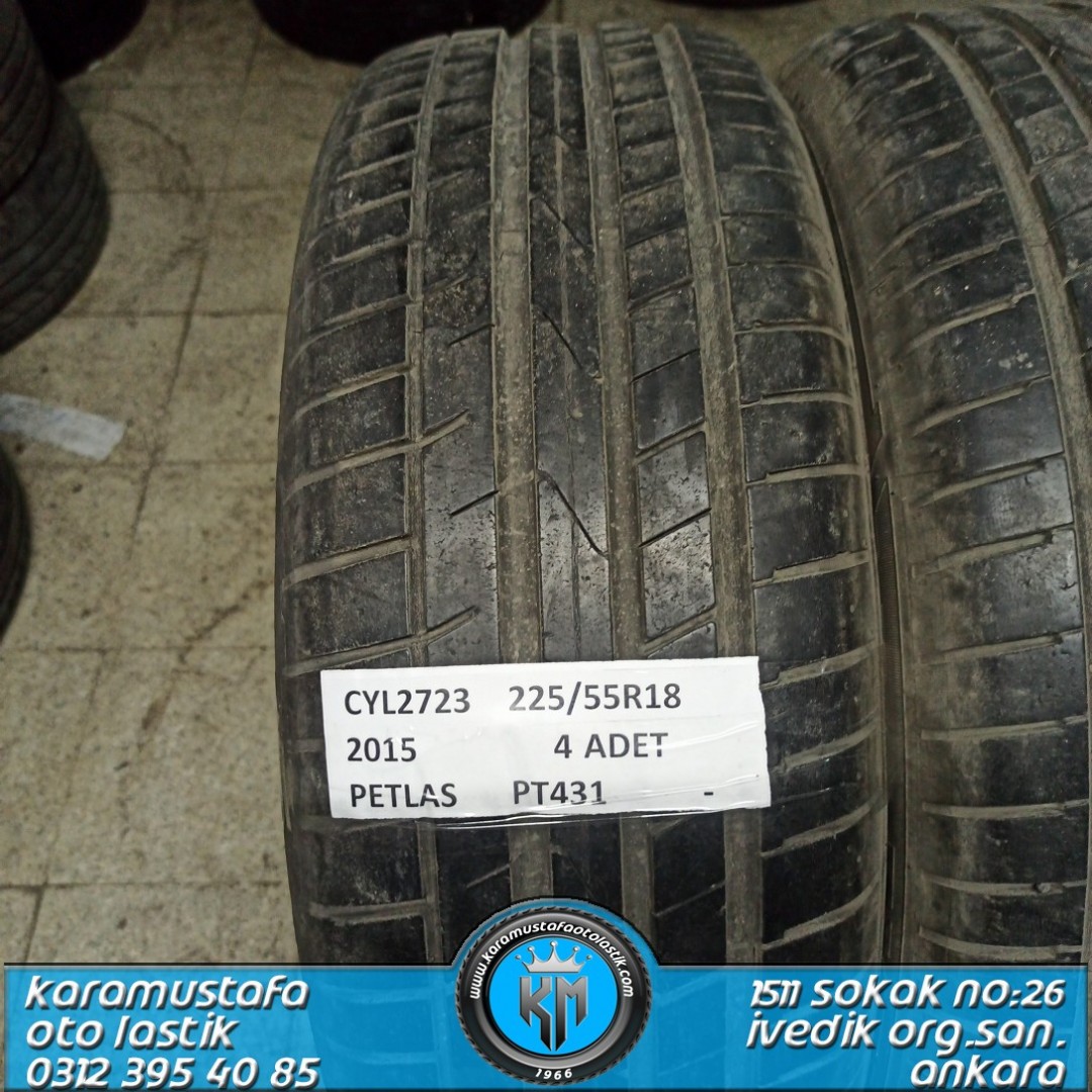 225 55 R 18 PETLAS PT431 * 2015 * 4 ADET * CYL2723