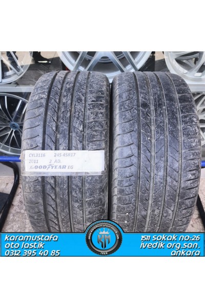 245 45 R 17 GOODYEAR EG 95W * 2011 * 2 ADET * CYL3116