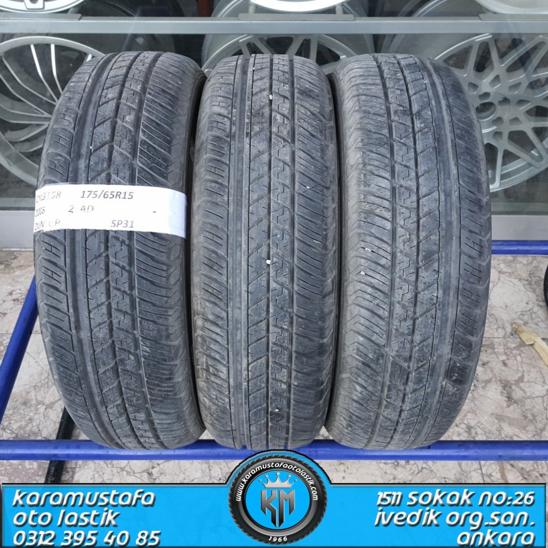 175 65 R 15 DUNLOP SP31 94T * 2008 * 3 ADET * CYL3158