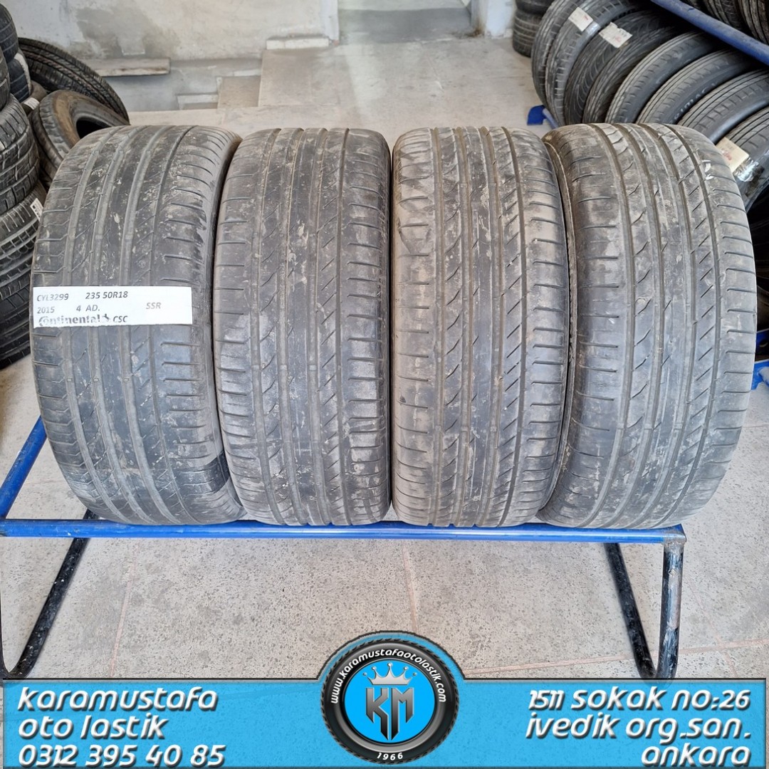235 50 R 18 COTINENTAL CSC SSR 97Y * 2015 * 4 ADET * CYL3299