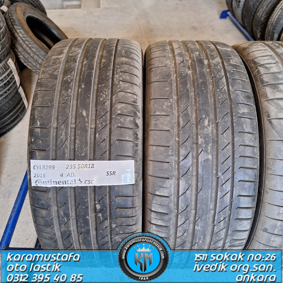 235 50 R 18 COTINENTAL CSC SSR 97Y * 2015 * 4 ADET * CYL3299