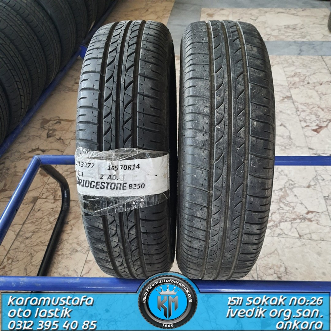 165 70 R 14 BRIDGESTONE B250 81T * 2011 * 2 ADET * CYL3377