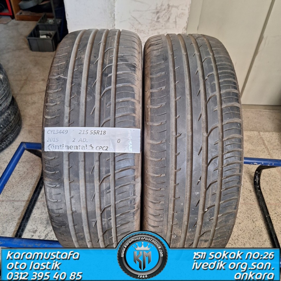 215 55 R 18 CONTINENTAL CPC2 99V * 2015 * 2 ADET * CYL3449