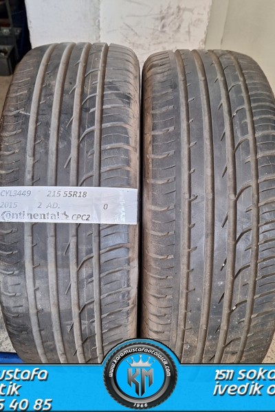 215 55 R 18 CONTINENTAL CPC2 99V * 2015 * 2 ADET * CYL3449