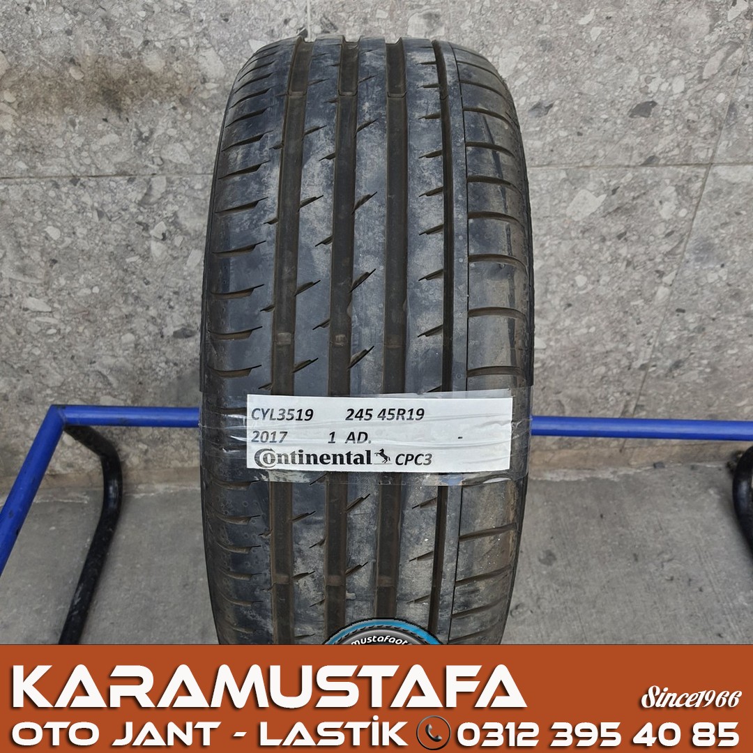 245 45 R 19 CONTINENTAL * 98W * 2017 * 1 ADET * CYL3519