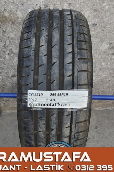 245 45 R 19 CONTINENTAL * 98W * 2017 * 1 ADET * CYL3519