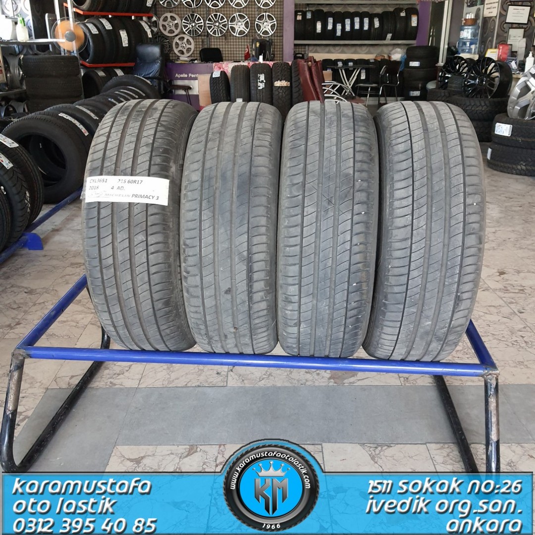 215 60 R 17 MICHELIN PRIMACY3 * 2018 * 4 ADET * CYL3651
