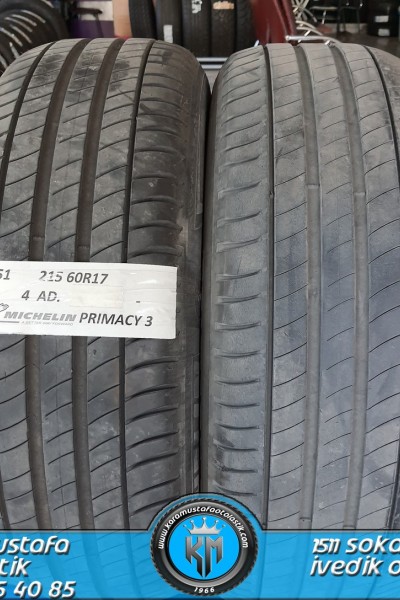 215 60 R 17 MICHELIN PRIMACY3 * 2018 * 4 ADET * CYL3651