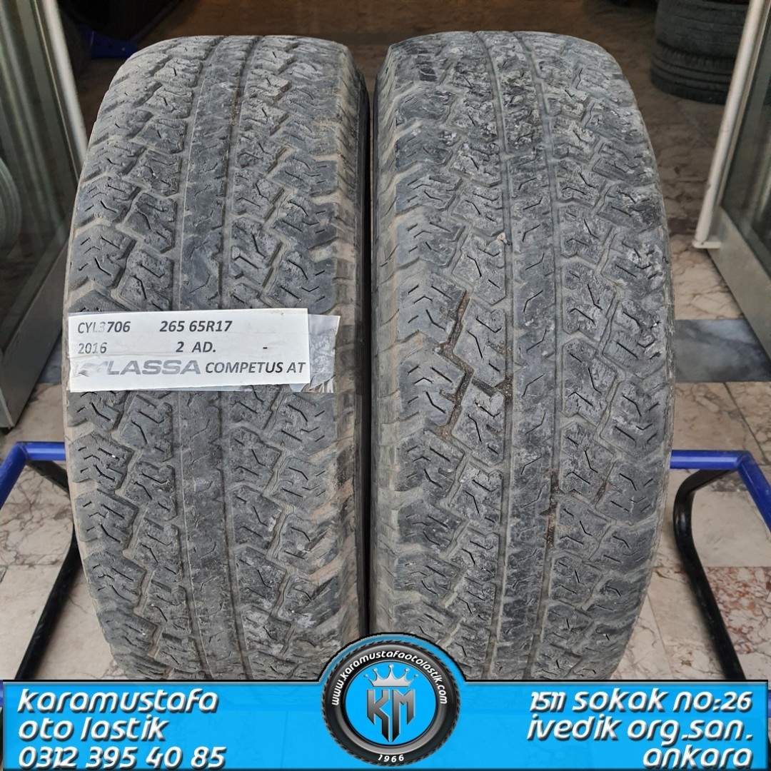 265 65 R 17 LASSA COMPETUS AT 112T * 2016 * 2 ADET * CYL3706