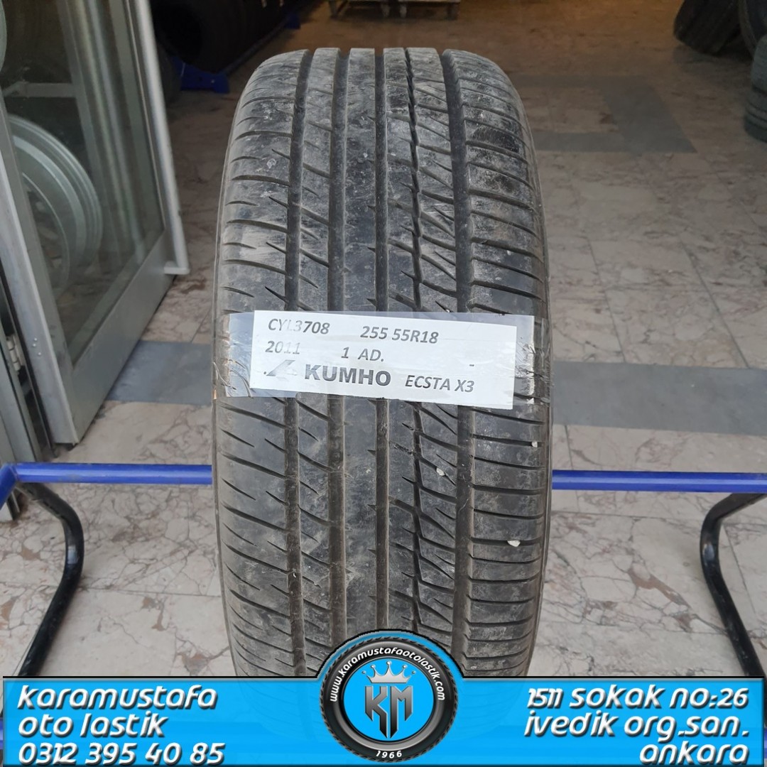 255 55 R 18 KUMHO ECSTA X3 * 2011 * 1 ADET * CYL3708