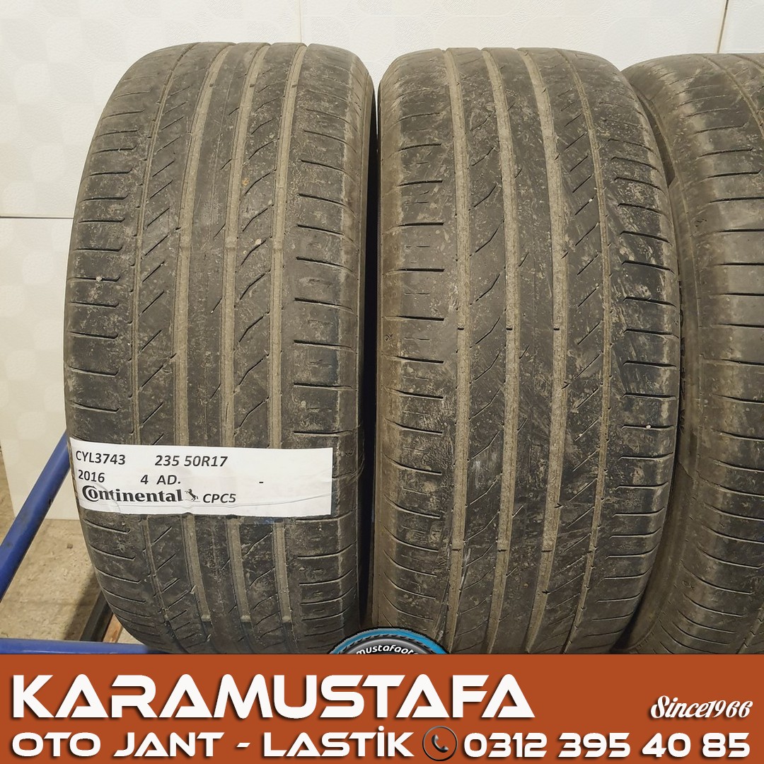235 50 R 17 CONTINENTAL CPC5 * 2016 * 4 ADET * CYL3743