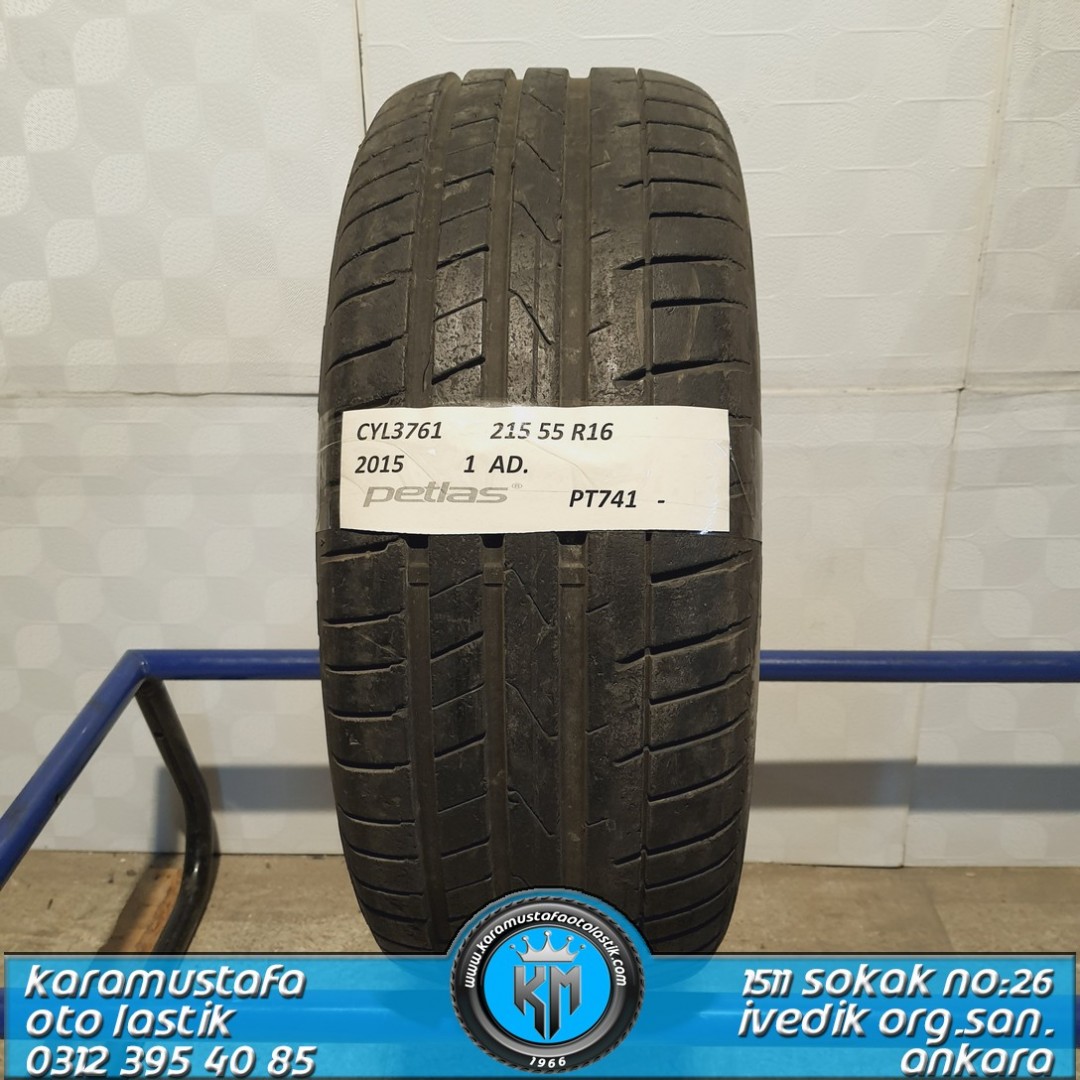 215 55 R 16 PETLAS PT741 * 2015 * 1 ADET * CYL3761