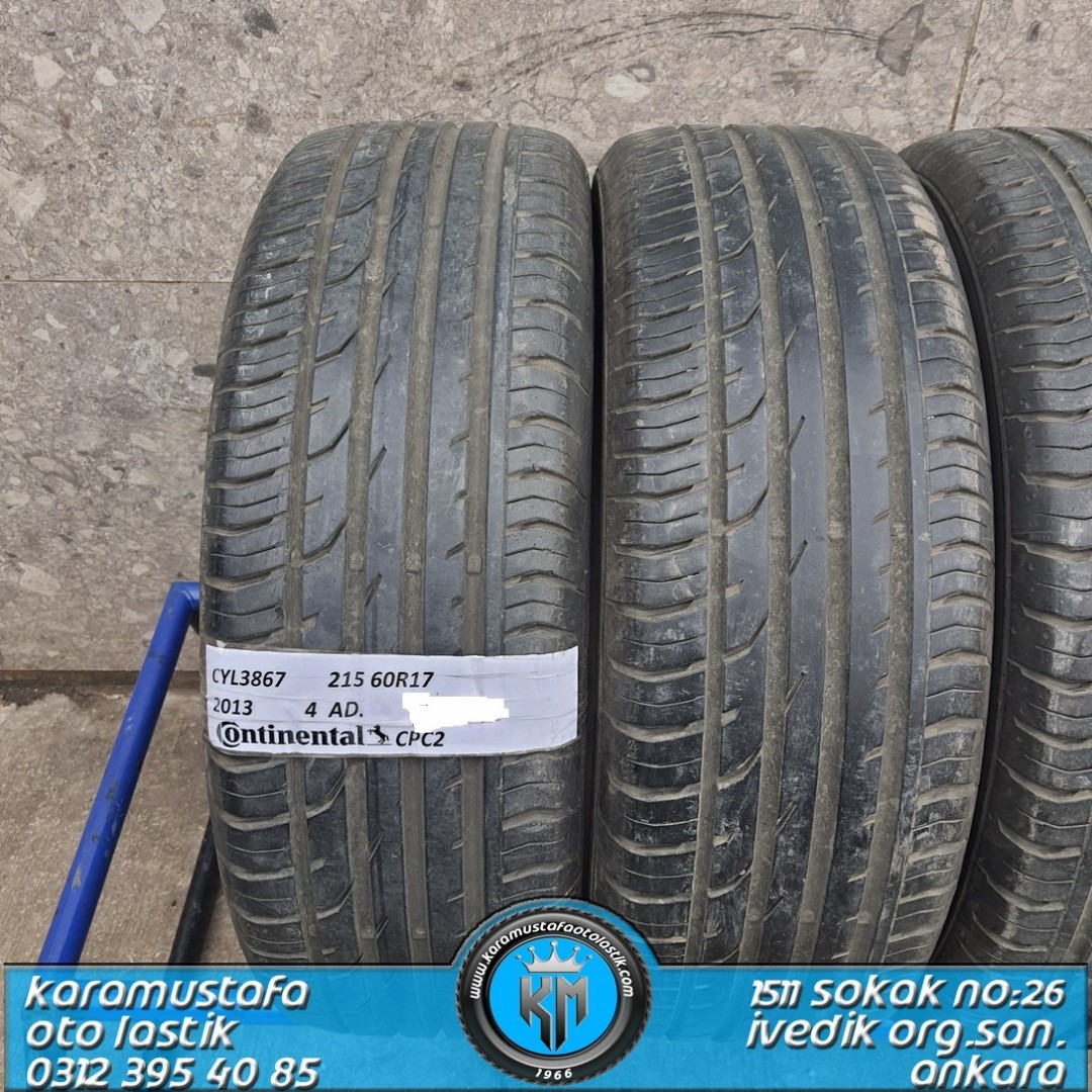 215 60 R 17 CONTINENTAL CPC2 * 2013 * 4 ADET * CYL3867