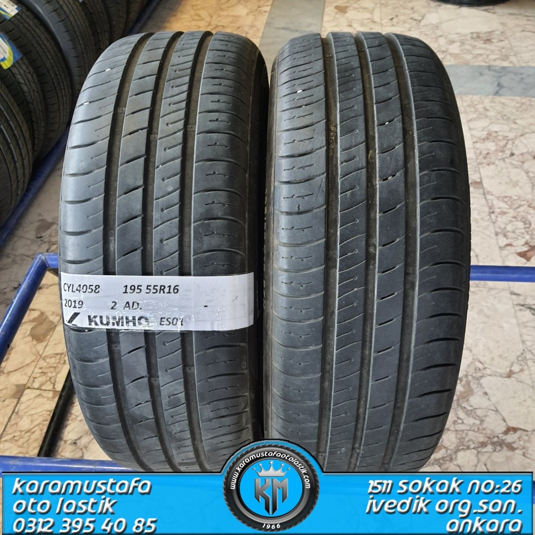 195 55 R 16 KUMHO ES01 87H * 2019 * 2 ADET * CYL4058