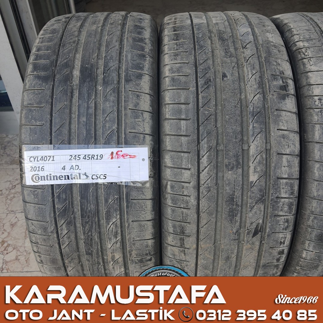 245 45 R 19 CONTINENTAL * 98W * 2016 *  4 ADET * CYL4071