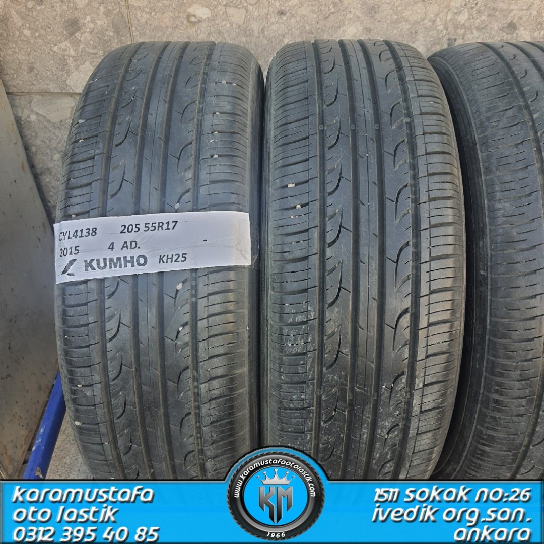 205 55 R 17 KUMHO KH25 91V * 2015 * 4 ADET * CYL4138