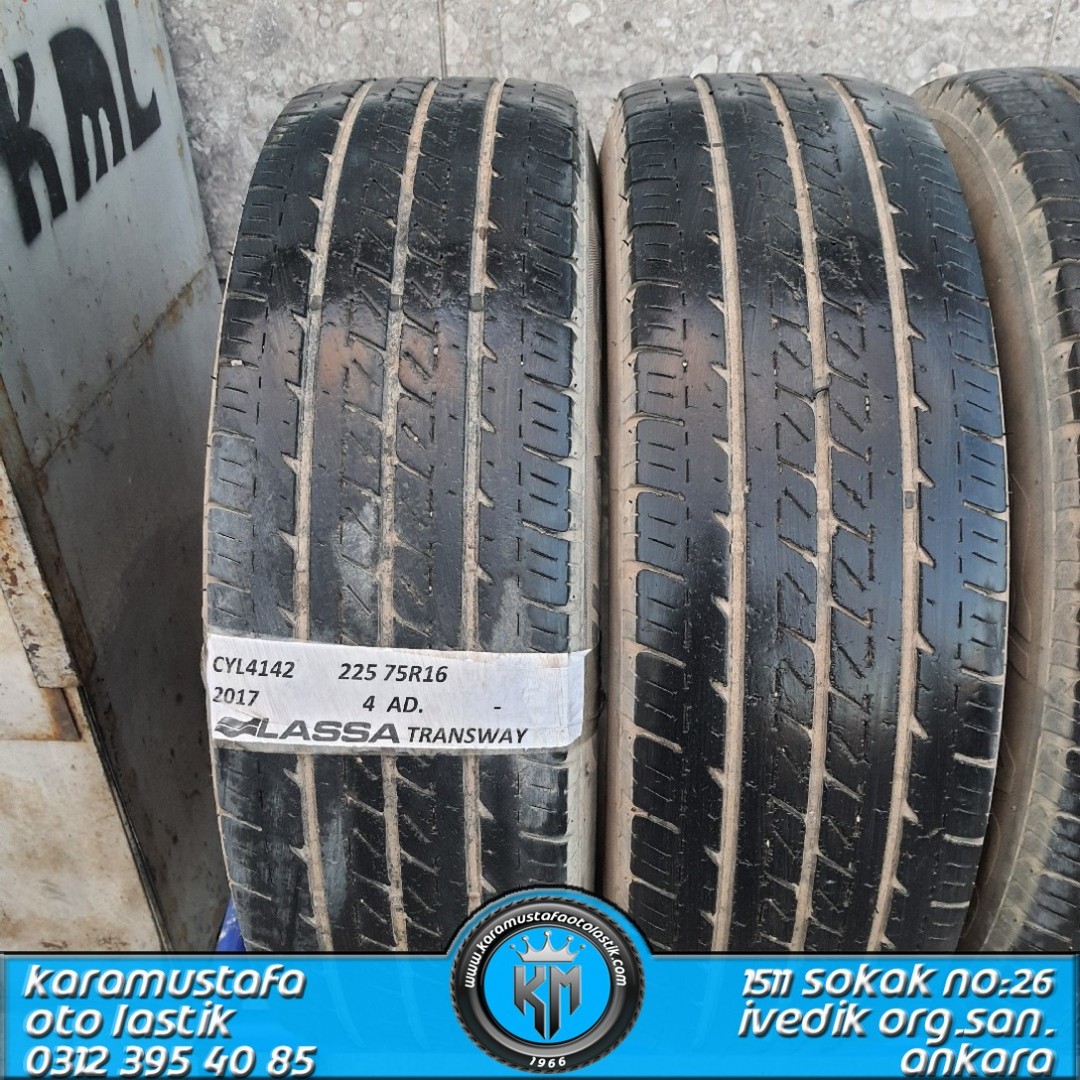 225 75 R 16 LASSA TRANSWAY * 2017 * 4 ADET * CYL4142