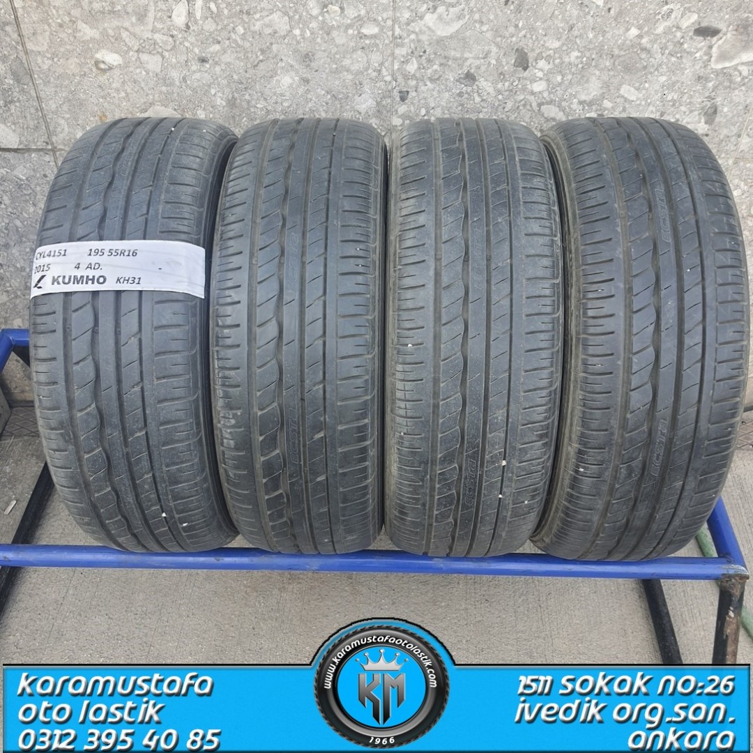 195 55 R 16 KUMHO KH31 87H * 2015 * 4 ADET * CYL4151