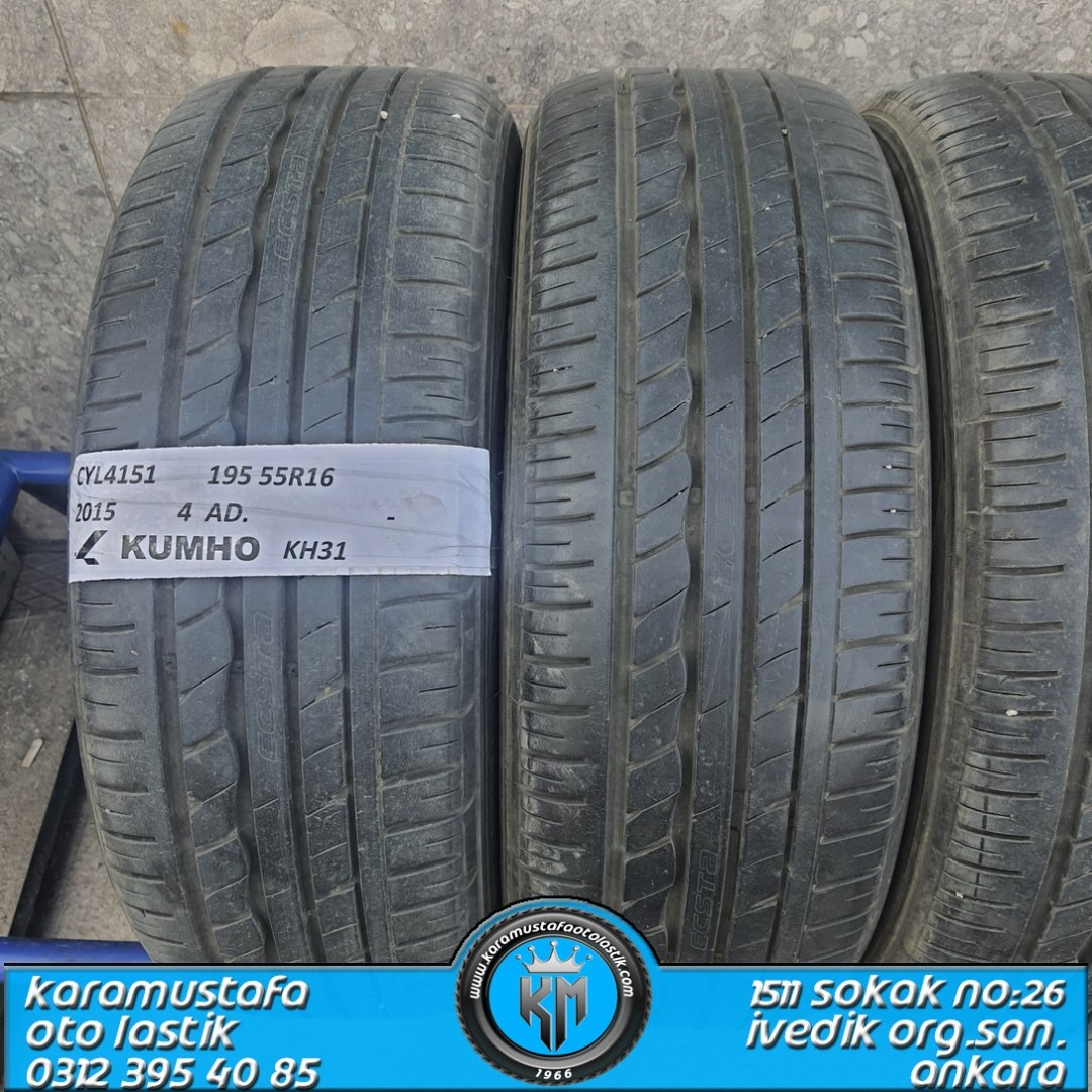 195 55 R 16 KUMHO KH31 87H * 2015 * 4 ADET * CYL4151