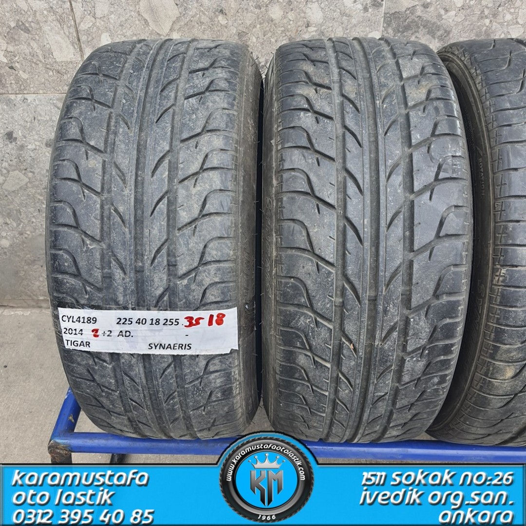 225 40 R 18 * 255 35 R 18 TIGAR SYNERIS 92V * 2014 * 4 ADET * CYL4189