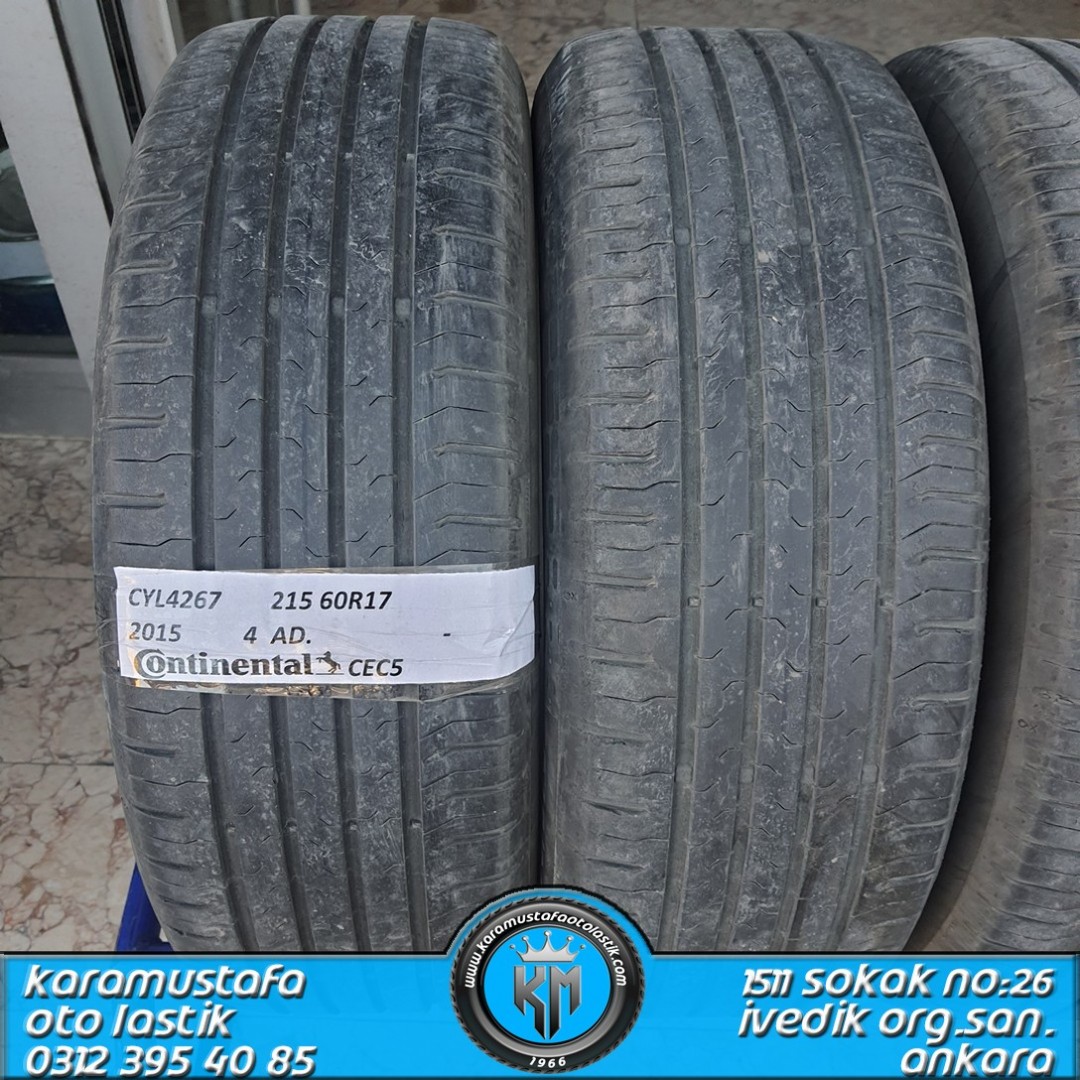 215 60 R 17 CONTINENTAL CEC5 96H * 2015 * 4 ADET * CYL4287