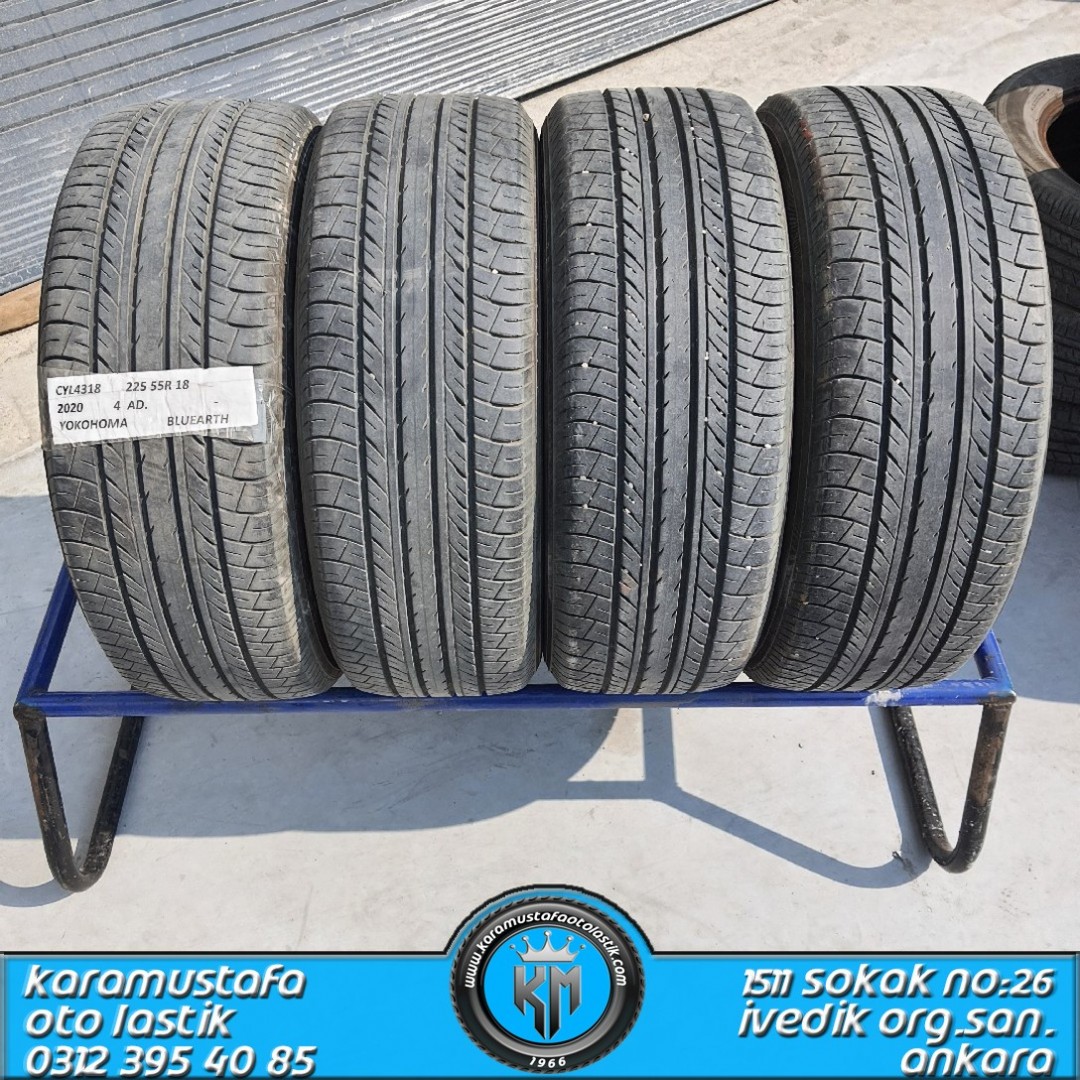 225 55 R 18 YOKOHOMA BLUEARTH E70 98H * 2020 * 4 ADET * CYL4318