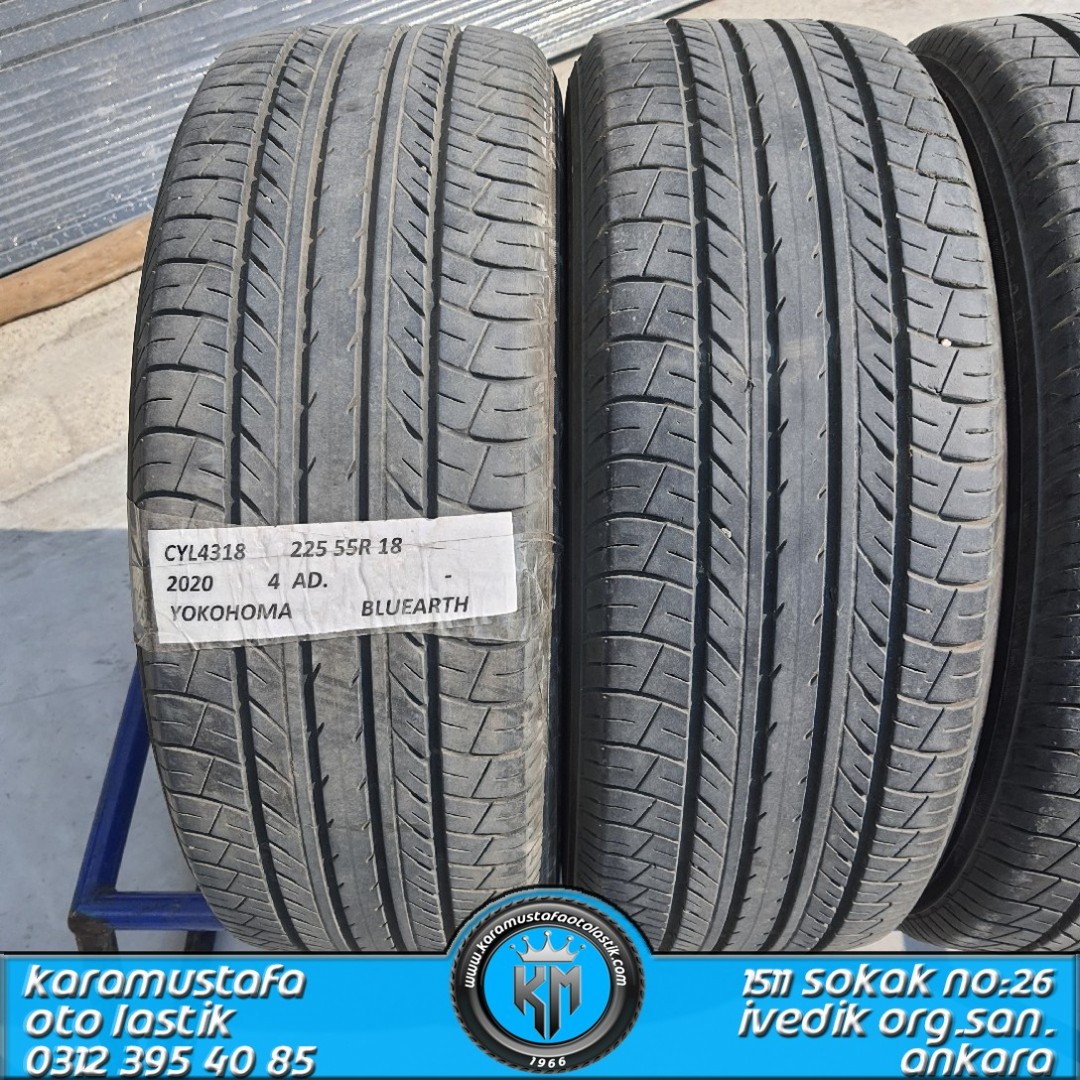 225 55 R 18 YOKOHOMA BLUEARTH E70 98H * 2020 * 4 ADET * CYL4318