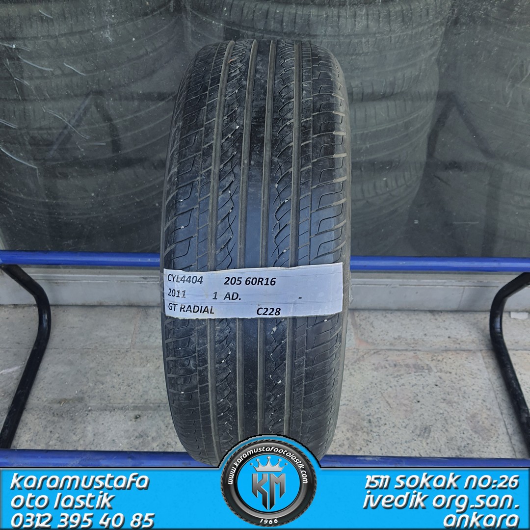 205 60 R 16 GT RADIAL C228  * 2011 * 1 ADET * CYL4404
