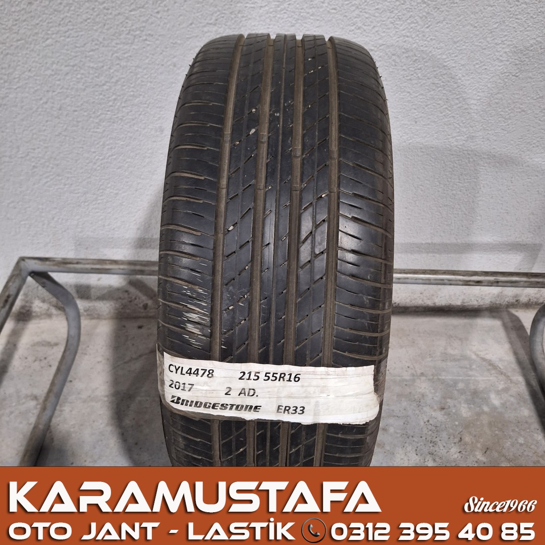 215 55 R 16 BRIDGESTONE ER33 * 2017 * 1 ADET * CYL4478