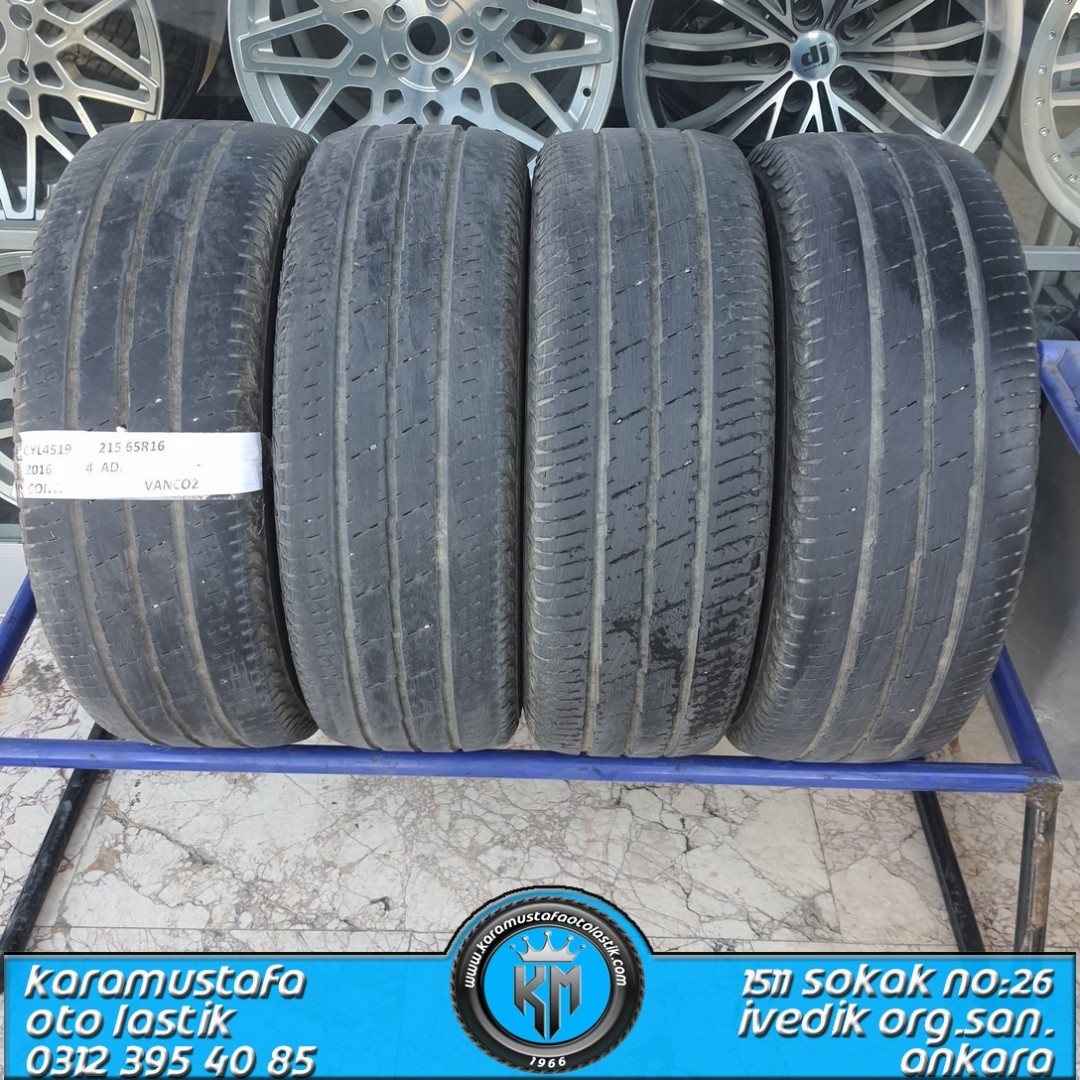 215 65 R 16 CONTINENTAL VANCO2 * 2016 * 4 ADET * CYL4519