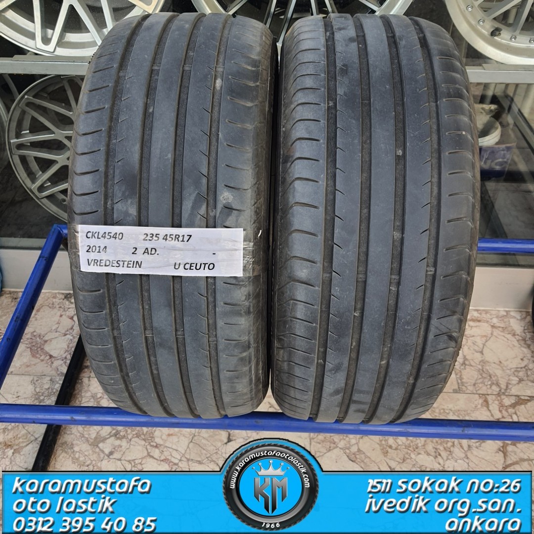 235 45 R 17 VREDESTEIN U CEUTO 97Y * 2014 * 2 ADET * CYL4540