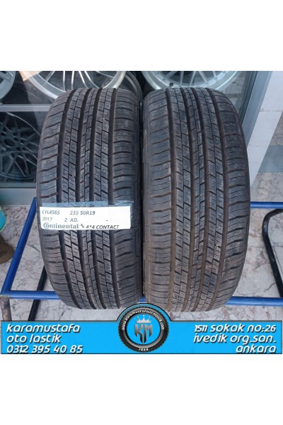 235 50 R 19 CONTINENTAL 4*4 CONTACT 99V * 2017 * 2 ADET * CYL4565 **