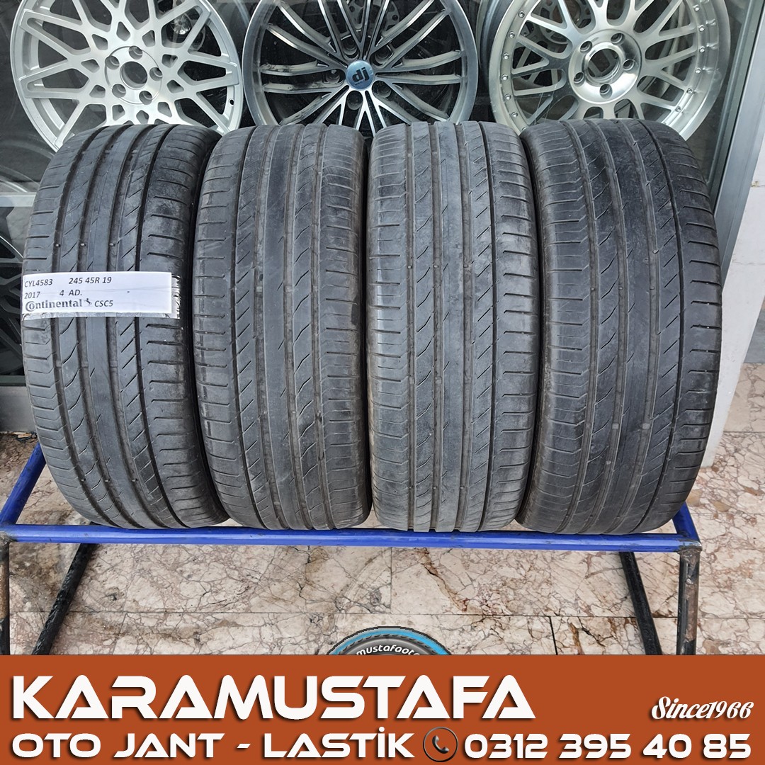 245 45 R 19 CONTINENTAL * 98W * 2017 *  4 ADET * CYL4583