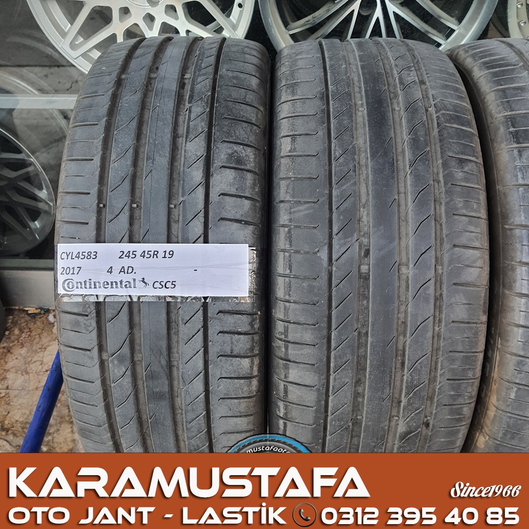 245 45 R 19 CONTINENTAL * 98W * 2017 *  4 ADET * CYL4583