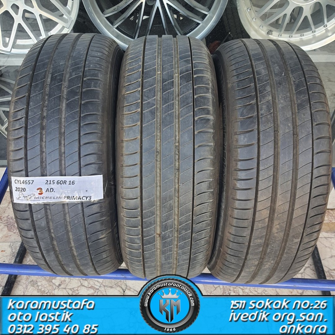 215 60 R 16 MICHELIN PRIMACY3 95V * 2020 * 3 ADET * CYL4657