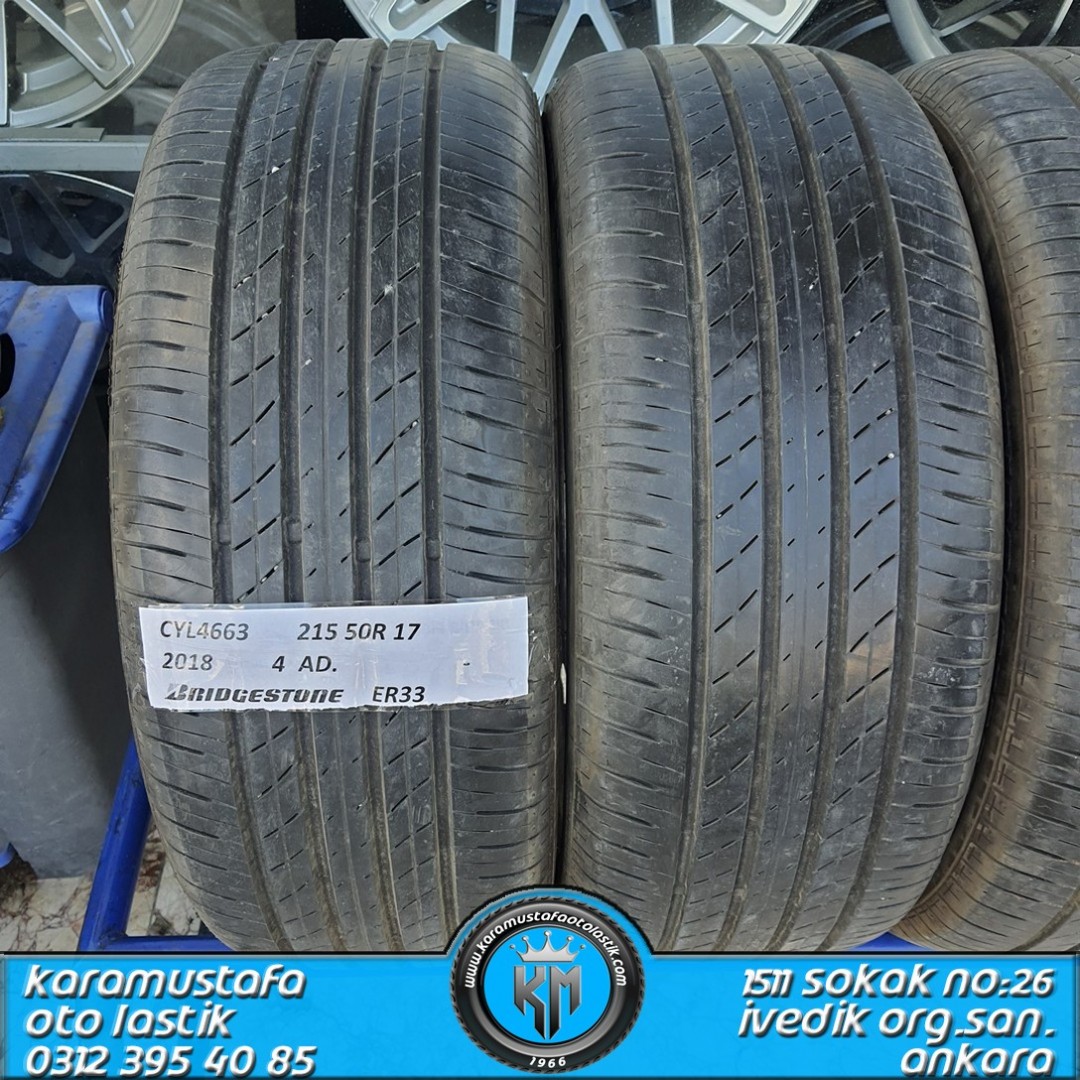 215 50 R 17 BRIDGESTONE ER33 91V * 2018 * 4 ADET * CYL4663