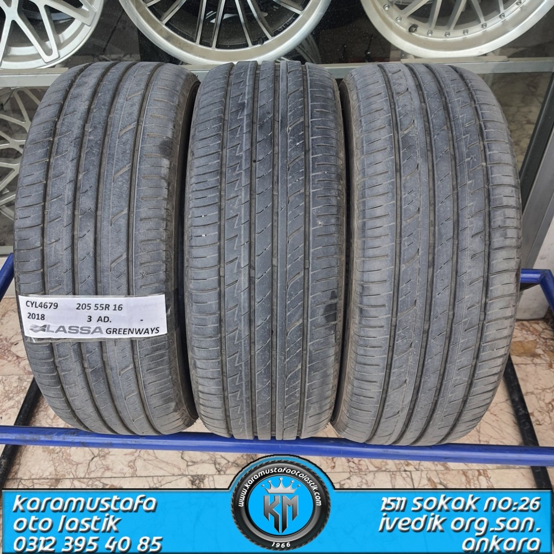 205 55 R 16 LASSA GREENWAYS 91V * 2018 * 2 ADET * CYL4679