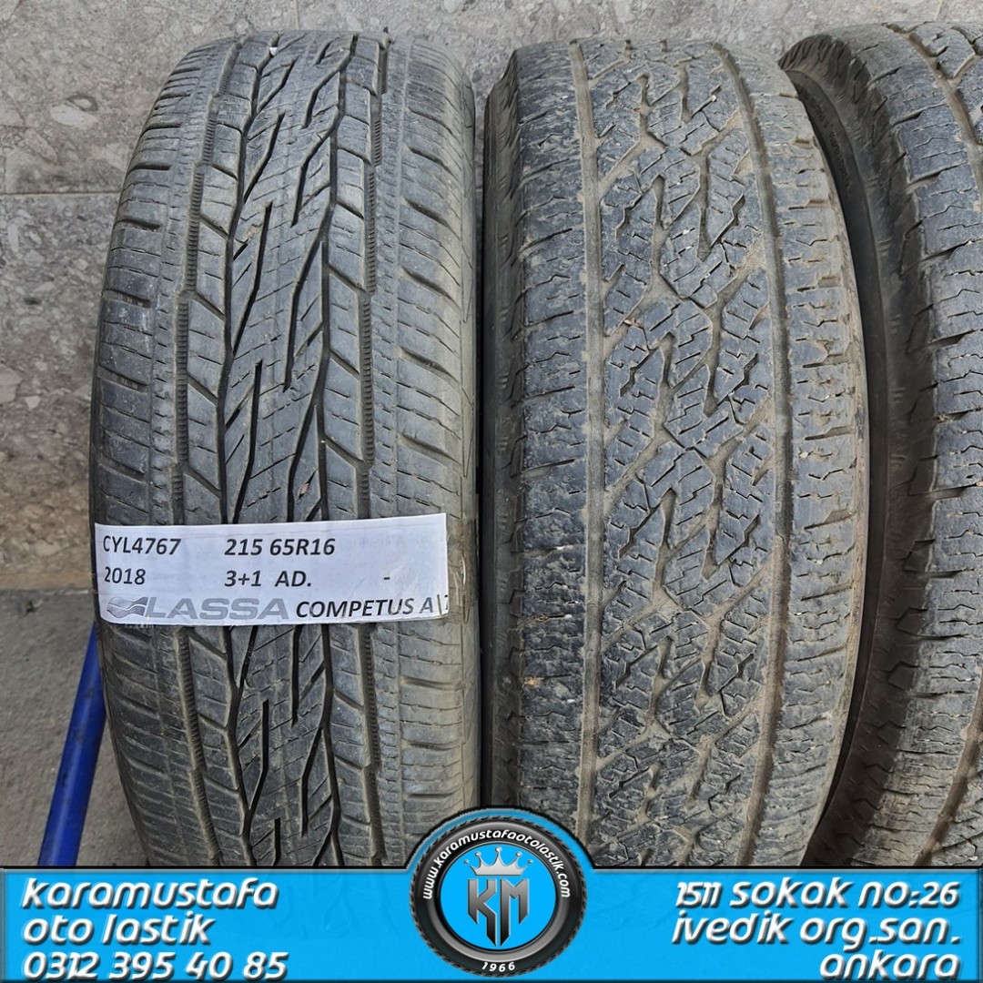 215 65 R 16 LASSA COMPETUS AT 102T * 2018 * 3+1 ADET * CYL4767