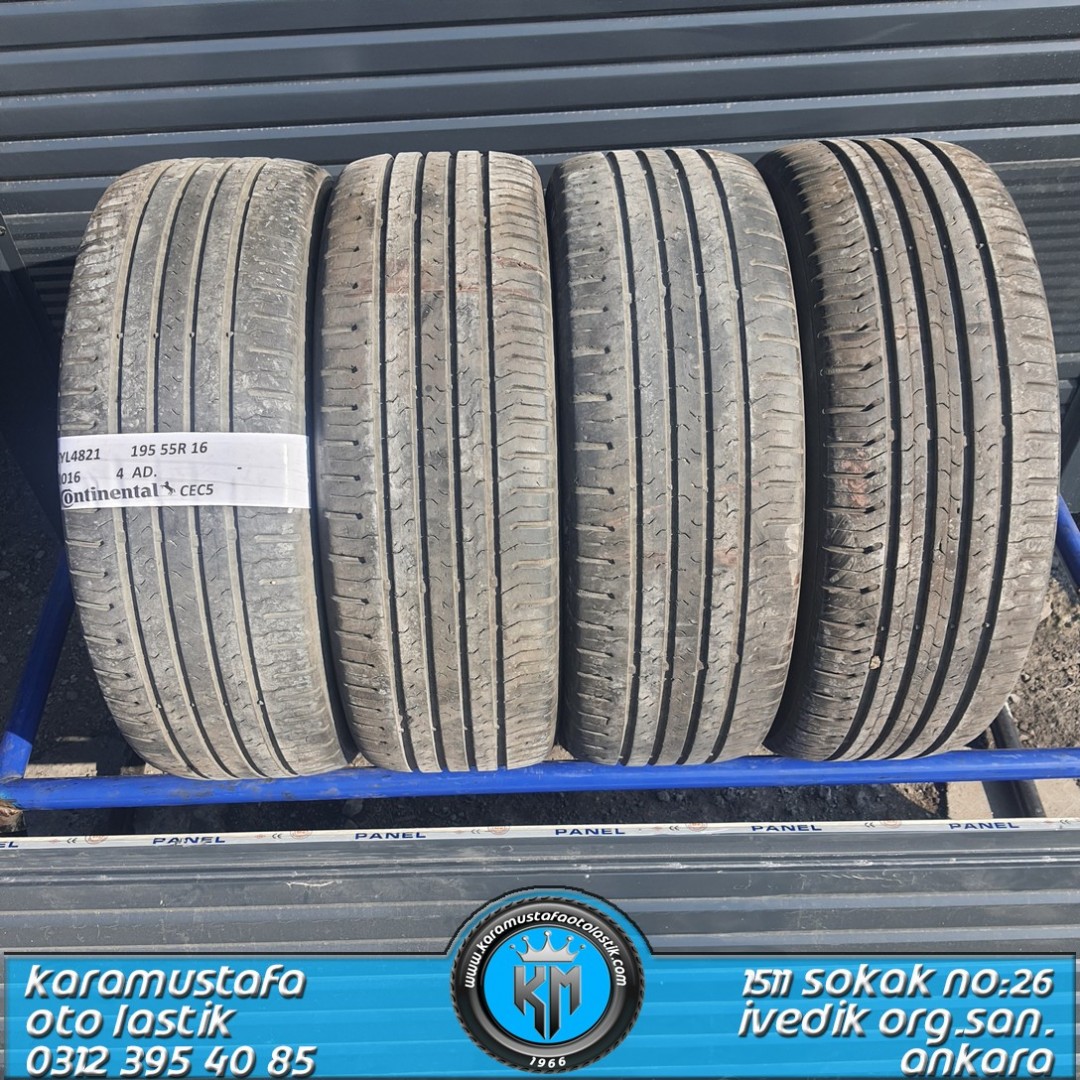 195 55 R 16 CONTINENTAL CEC5 87 * 2016 * 4 ADET * CYL4821