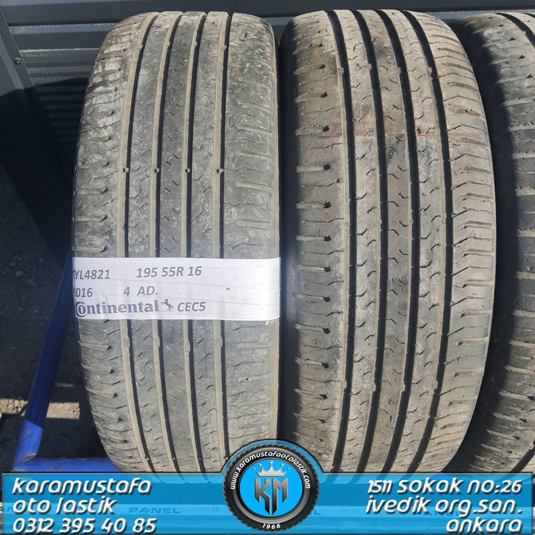 195 55 R 16 CONTINENTAL CEC5 87 * 2016 * 4 ADET * CYL4821