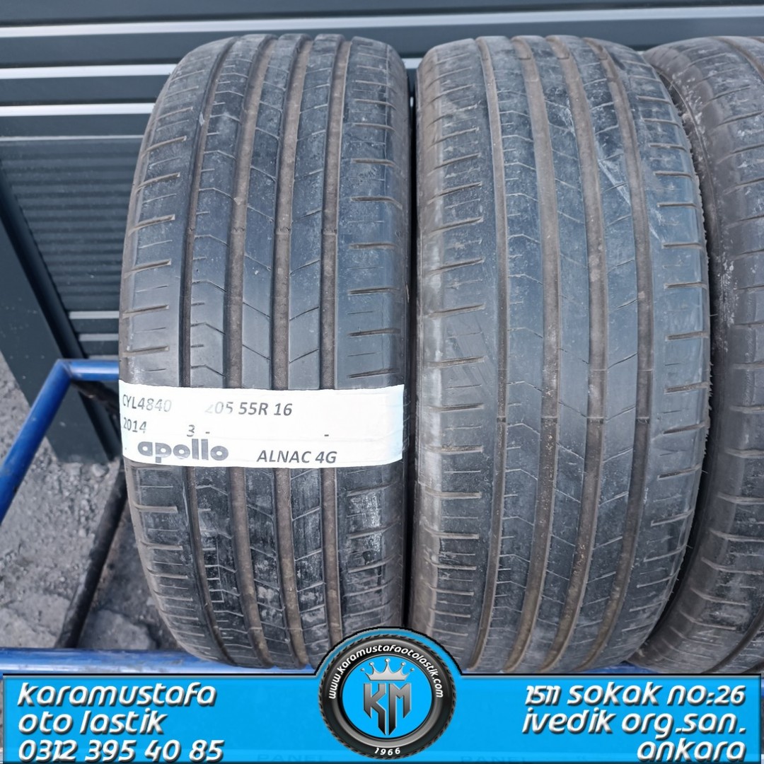 205 55 R 16 APOLLO ALNAC 4G 91V * 2014 * 3 ADET * CYL4840