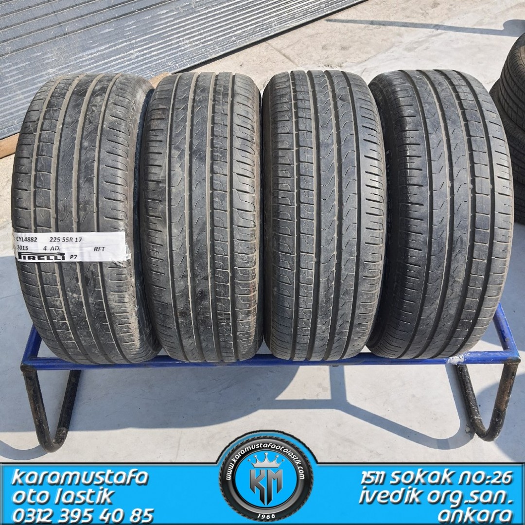 225 55 R 17 PIRELLI P7 RFT 97Y * 2015 * 4 ADET * CYL4882