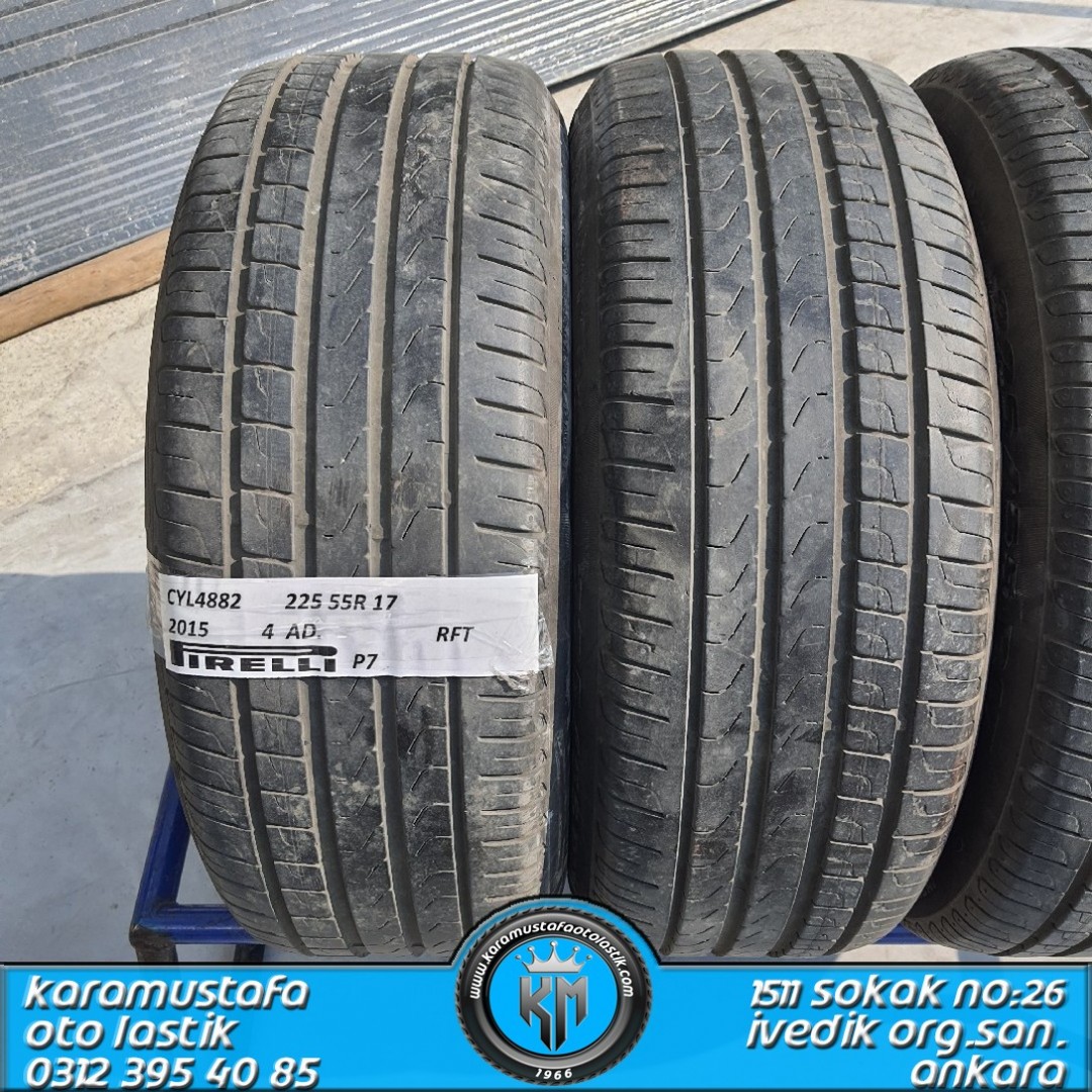 225 55 R 17 PIRELLI P7 RFT 97Y * 2015 * 4 ADET * CYL4882