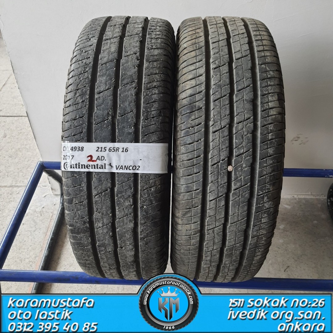 215 65 R 16 CONTINENTAL VANCO2 109R * 2017 * 3 ADET * CYL4938