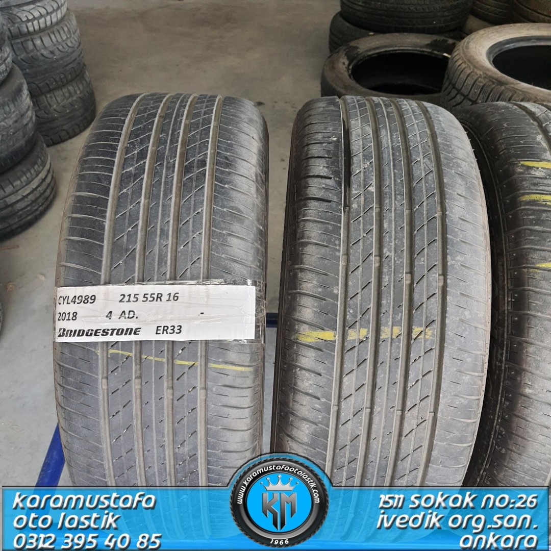 215 55 R 16 BRIDGESTONE ER33 93H * 2018 * 4 ADET * CYL4989