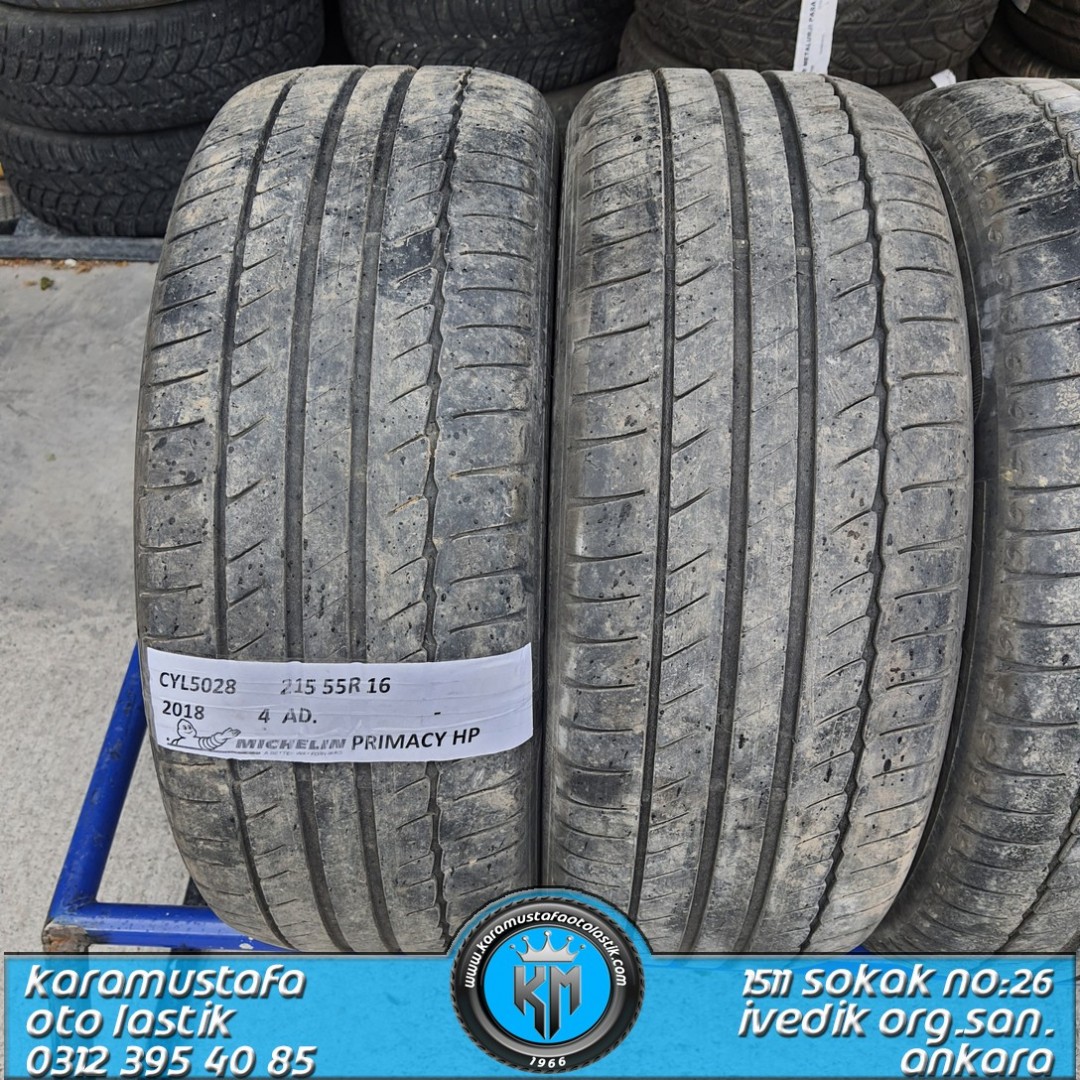 215 55 R 16 MICHELIN PRIMACY HP 93V * 2018 * 4 ADET * CYL5028