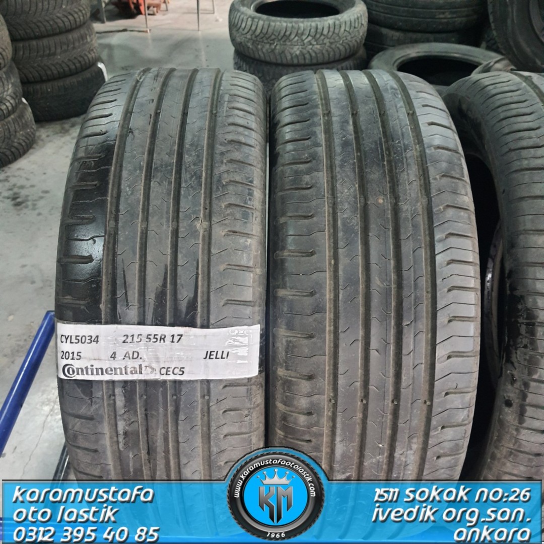 215 55 R 17 CONTINENTAL CEC5 JELLİ 94V * 2015 * 4 ADET * CYL5034