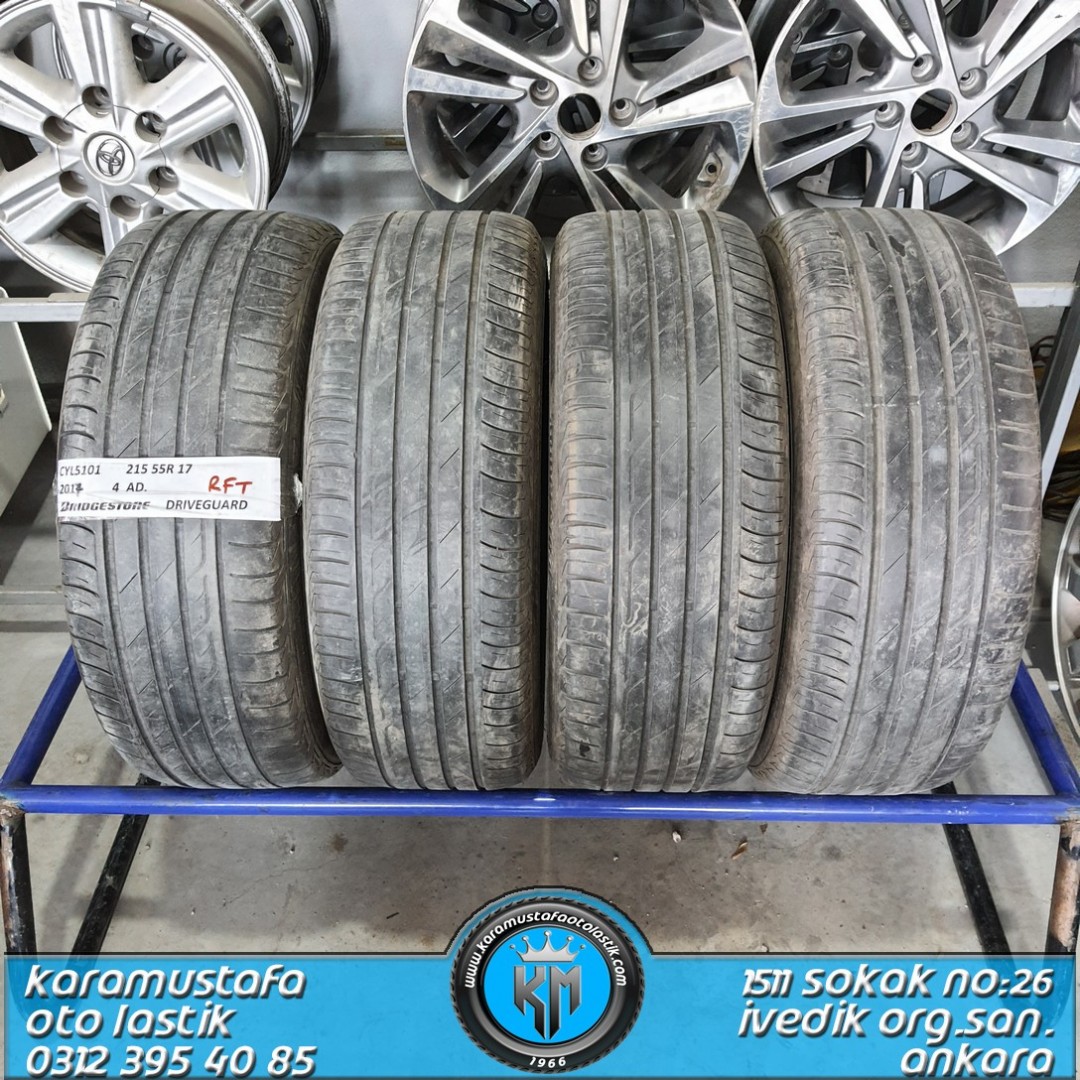 215 55 R 17 BRIDGESTONE DRIVEGUARD 98W RFT * 2017 * 1 ADET * CYL5101
